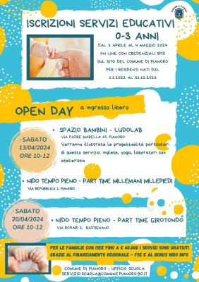 Apertura iscrizioni e open day servizi educativi 0-3 anni foto 