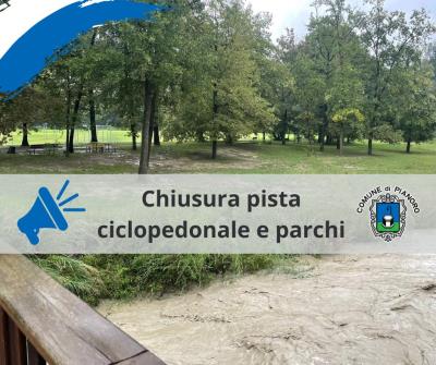 Chiusura pista ciclopedonale e parchi adiacenti al fiume foto 