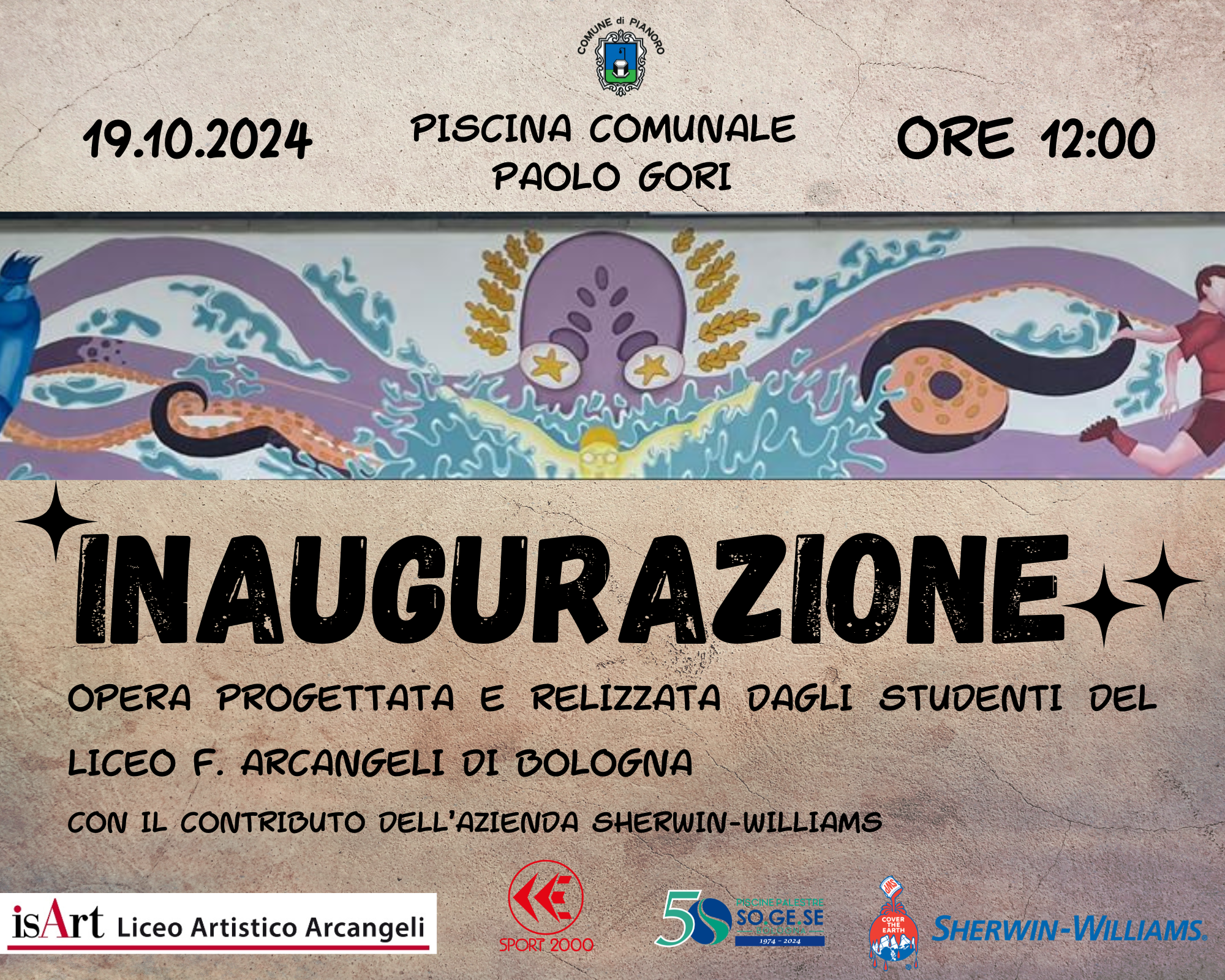 RIMANDATA: inaugurazione Murales Piscina Paolo Gori