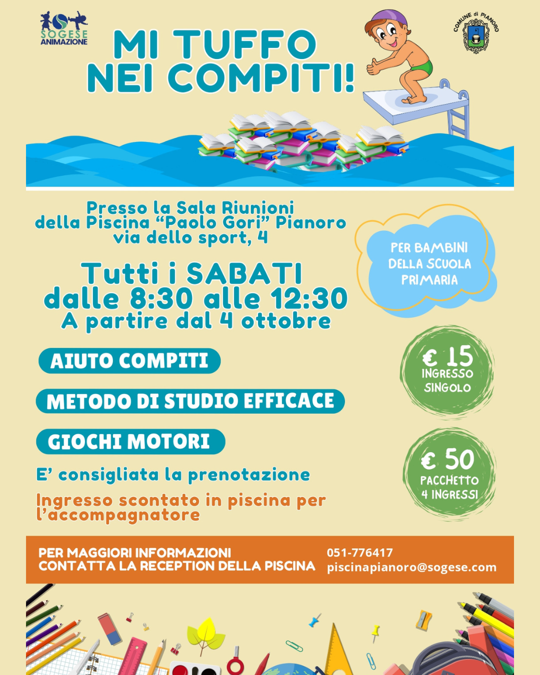 Mi tuffo nei compiti!